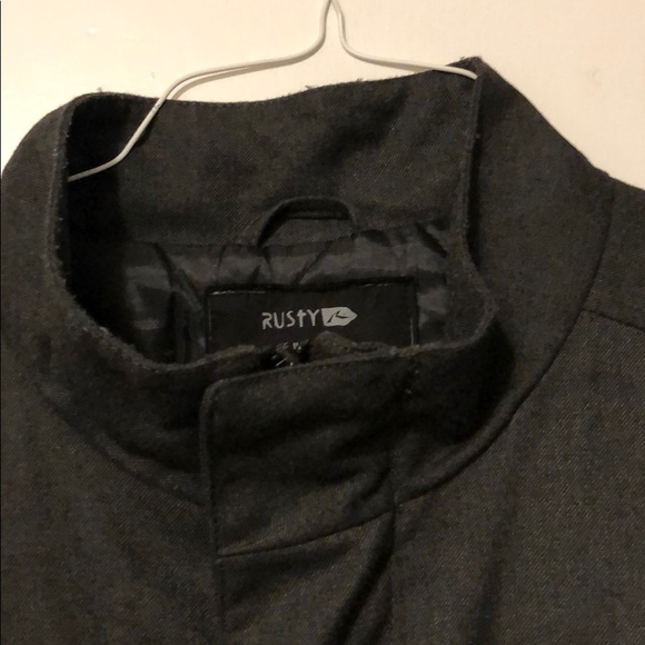 Rusty military style coat. Exclnt cond. Sz XL. - Picture 4 of 10